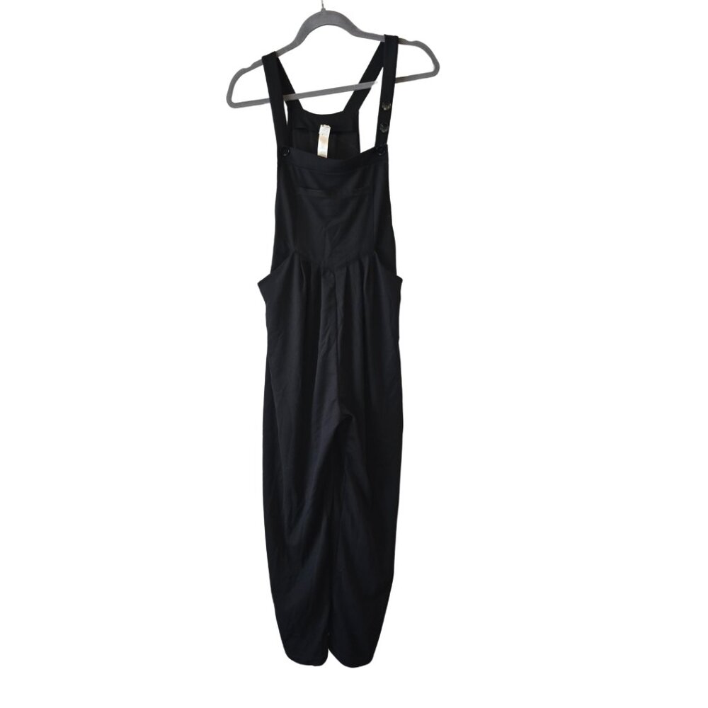 NWOT Halara Pocket Waffle Casual Overals - Size Medium Tall - Color - Black - Picture 8 of 10